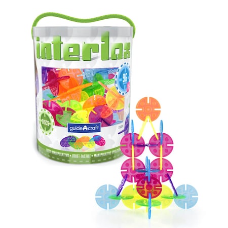 Guidecraft Interlox Discs Building Set, 96 Pieces G16834